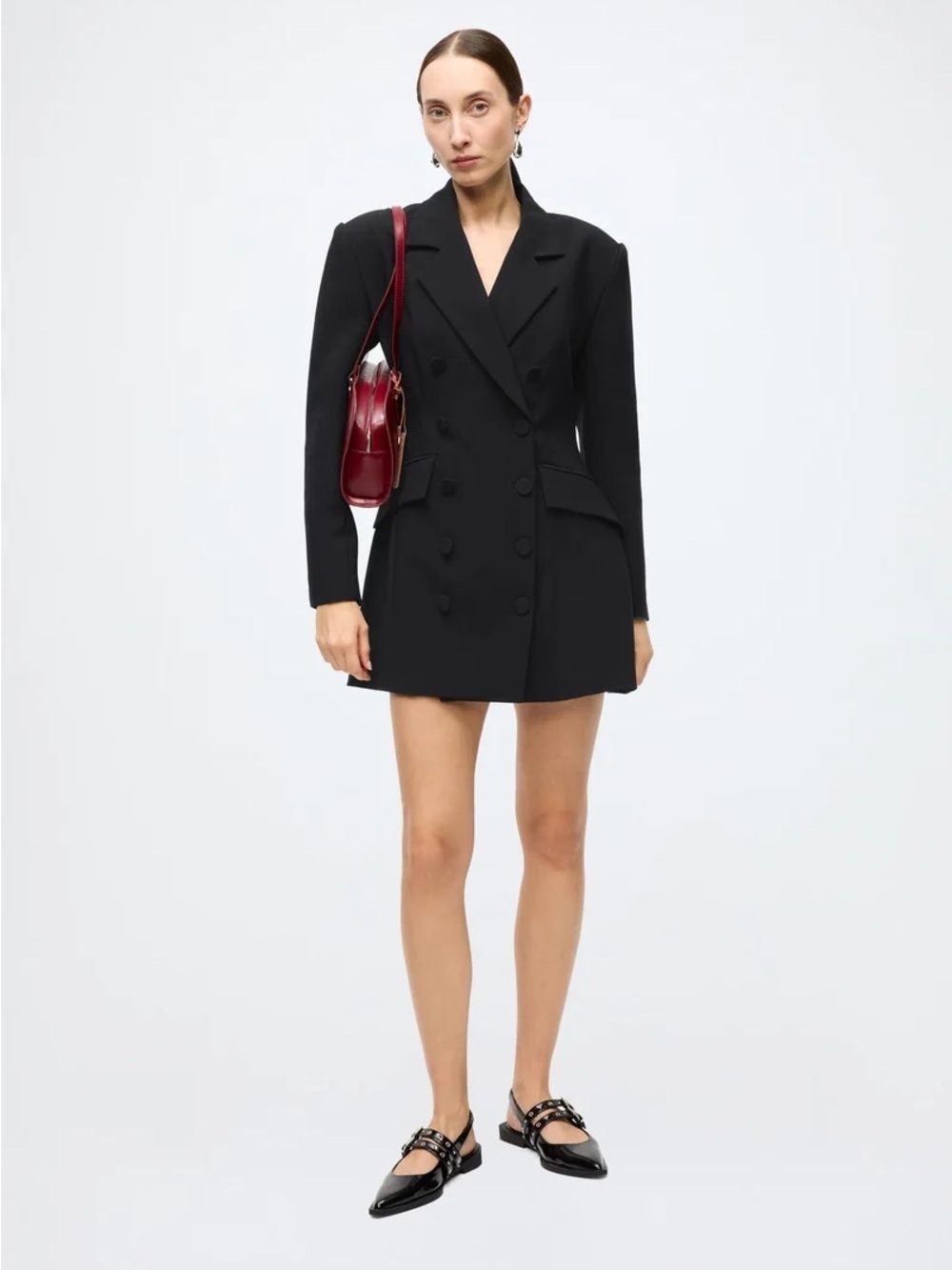 Serra Hourglass Blazer Dress In Black